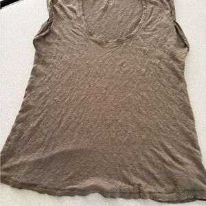 Gap Brown Sleeveless Scoop Neck Cotton Knit Pullover T-Shirt Women